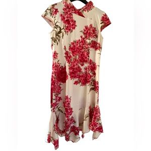 PuYu qipao floral dress traditional Chinese dress. Size S-M used in mint condit